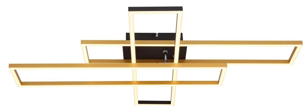 STROPNÍ LED SVÍTIDLO DAKARI - černá/opál, Design, kov/plast (80/60/9.5cm) - Globo