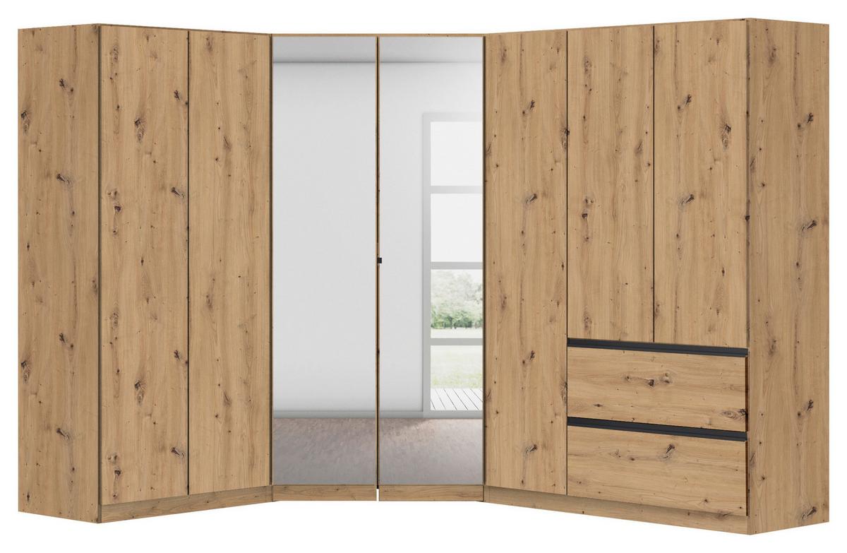 Eckkleiderschrank Costa Eiche Artisan Dekor - Eiche Artisan, MODERN, Holzwerkstoff (208/197/253cm) - Rauch Möbel