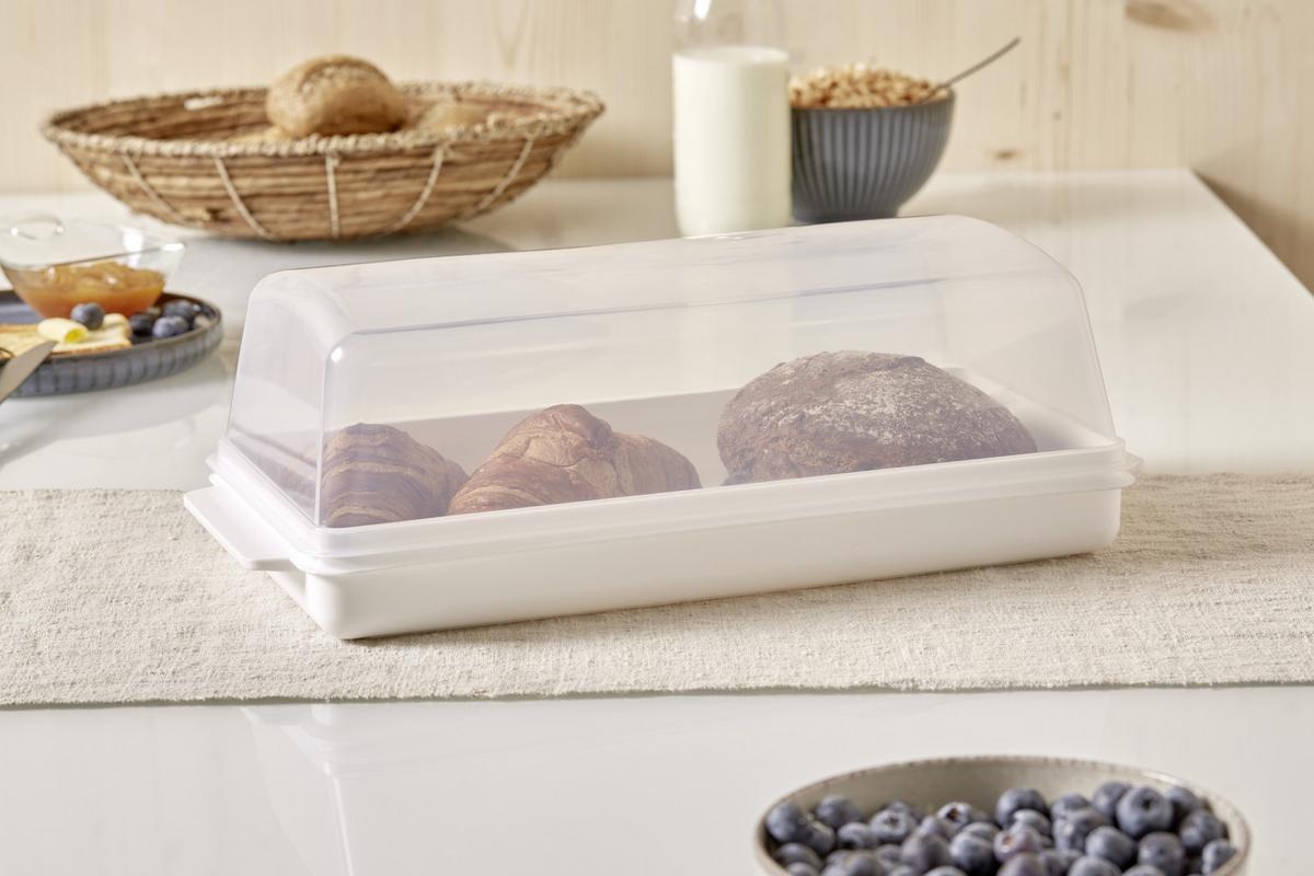 Brotdose aus Kunststoff Gerold ca. 40/14/19 cm - Klar, KONVENTIONELL, Kunststoff (40/14/19cm)