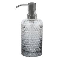 Seifenspender Melua Glas Anthrazit D/H: 7,6/12,7 cm - Anthrazit, Basics, Glas (7,6/12,7cm) - Kleine Wolke