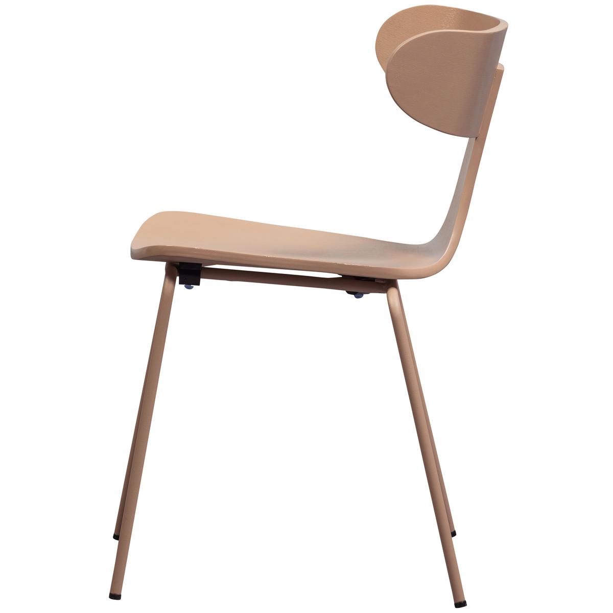 Stuhl-Set Form Sandfarben B: 50 cm - Sandfarben, Design, Holz/Metall (50/77,5/52cm) - Livetastic