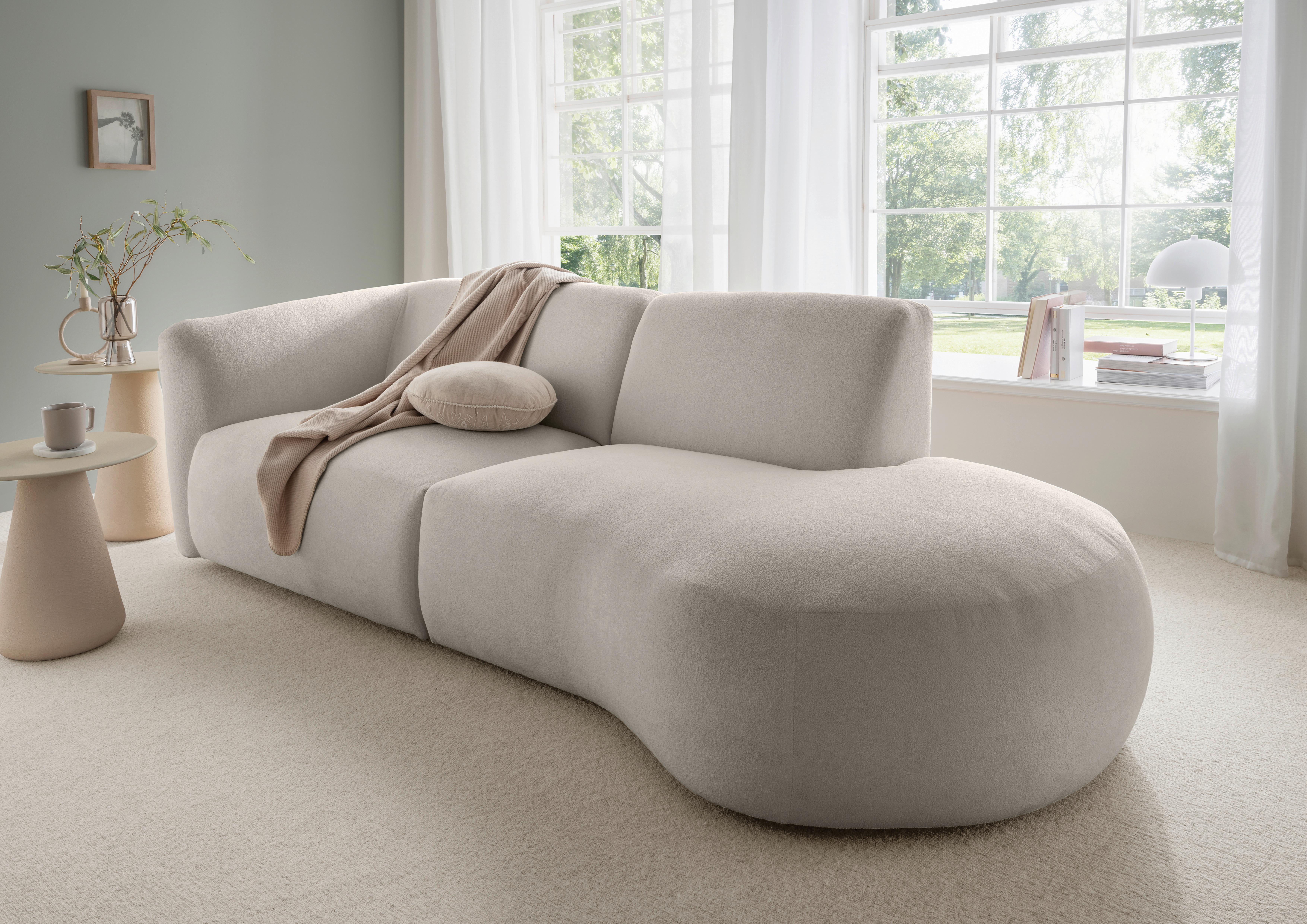 Ecksofa Jesi, Taupe S: 238x107 Cm - Taupe/Schwarz, MODERN, Textil (238/107cm) - Livetastic