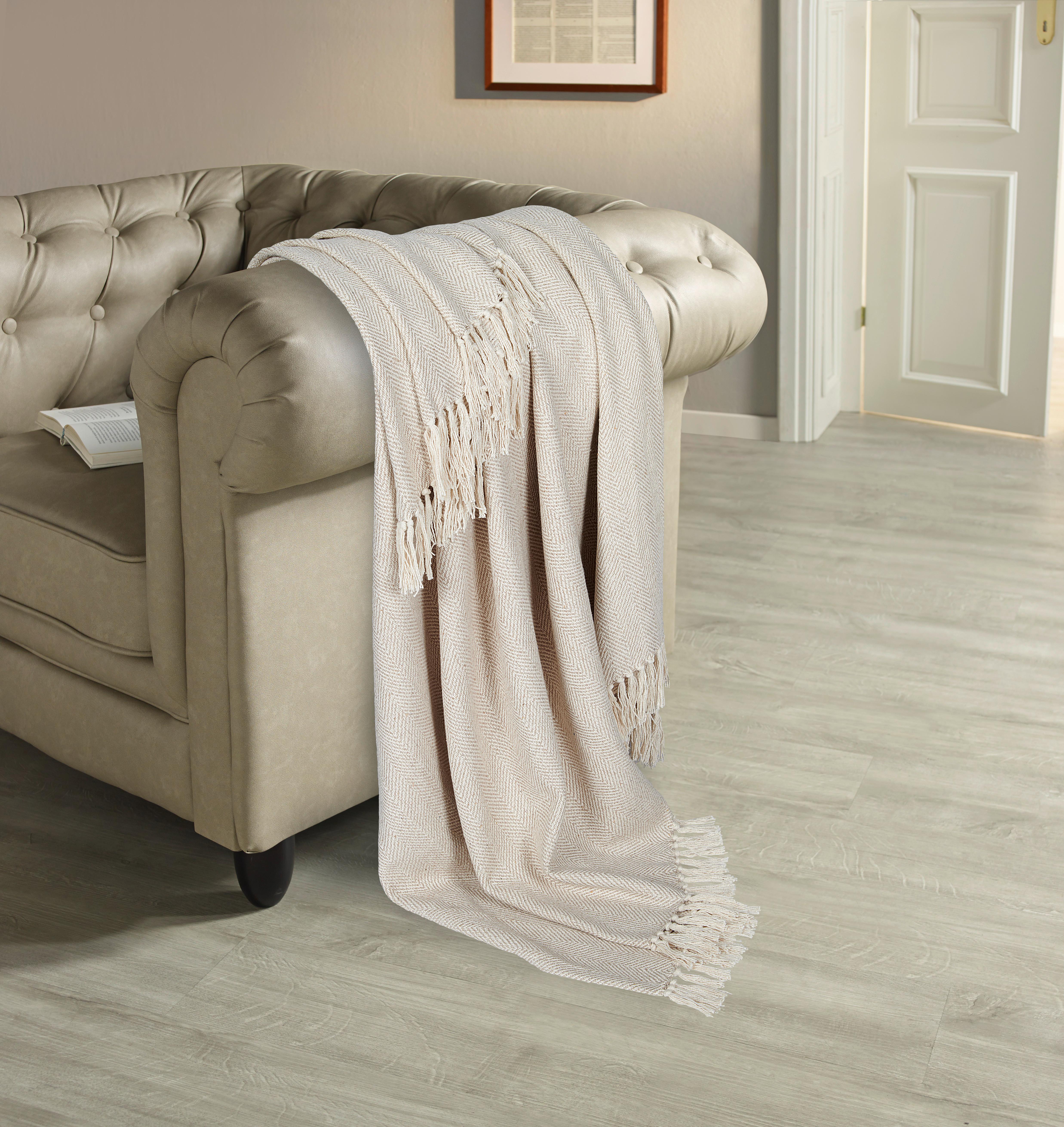 Tagesdecke Kordula - Beige, ROMANTIK / LANDHAUS, Textil (140/210cm) - James Wood