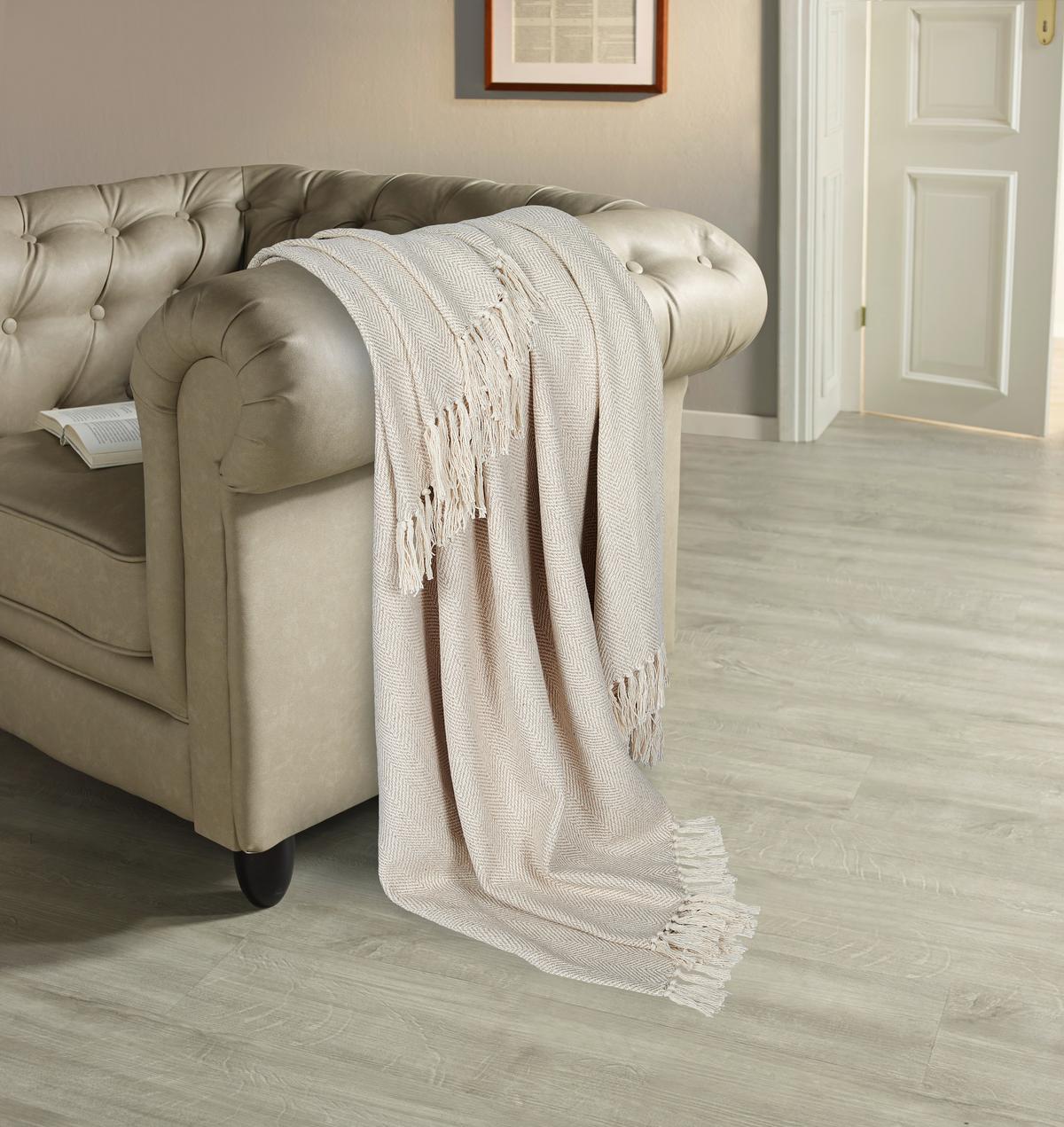 Tagesdecke Kordula - Beige, ROMANTIK / LANDHAUS, Textil (140/210cm) - James Wood