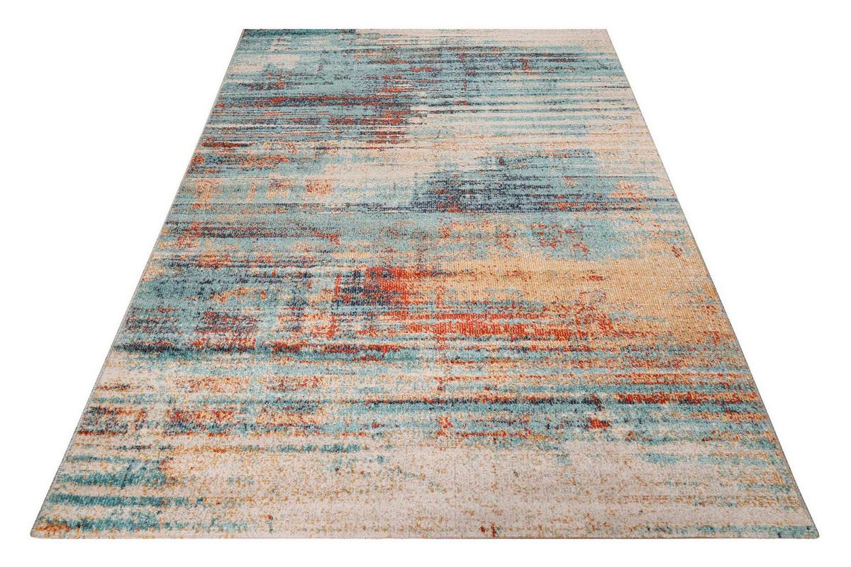 Outdoorteppich Multicolor, Bxl: Ca. 80x150 Cm - Türkis/Creme, Design, Textil (80/150cm) - Esprit