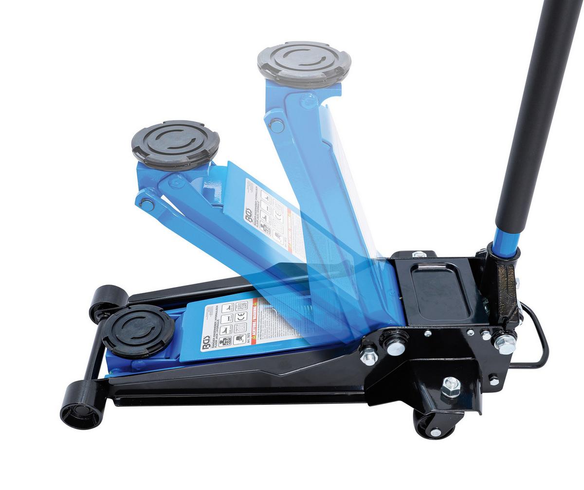 Rangier-Wagenheber Hydraulisch 2,5 T Blau/Schwarz B: 64,8 cm - Blau/Schwarz, Basics (64,8/124,7/34,4cm)