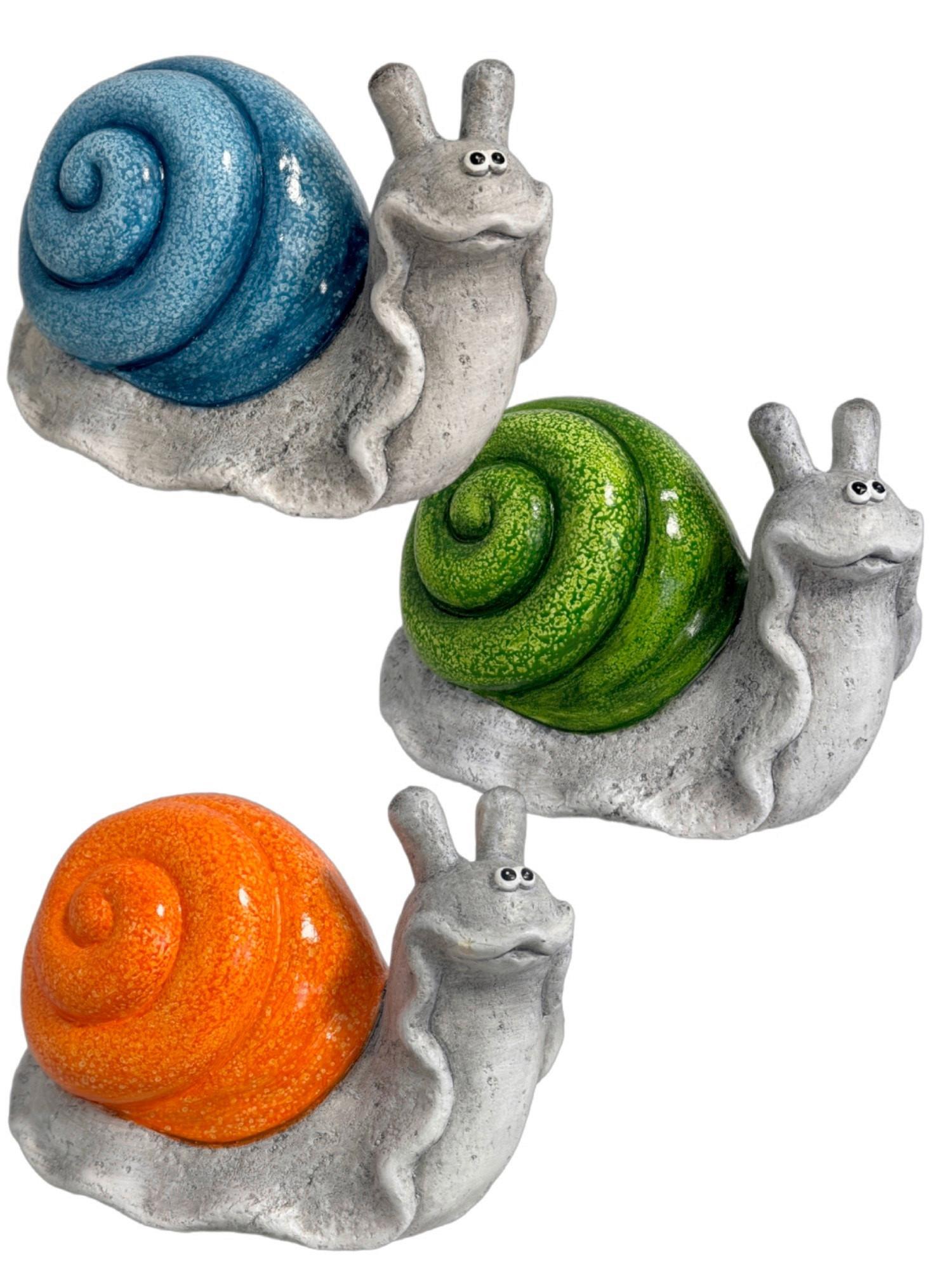 Dekoschnecke Farblich sortiert - Multicolor, MODERN, Stein (34,5/23/19cm)