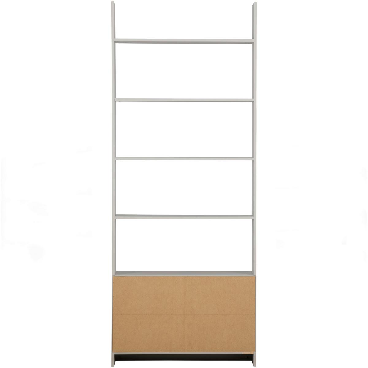 Regal Madu Hellgrau B: 80cm - Hellgrau, Design, Holz (80/200/35cm) - Livetastic