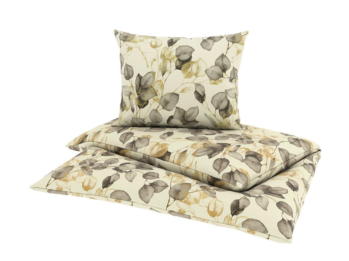 Bettwäsche Natalia - Senfgelb/Braun, ROMANTIK / LANDHAUS, Textil - James Wood