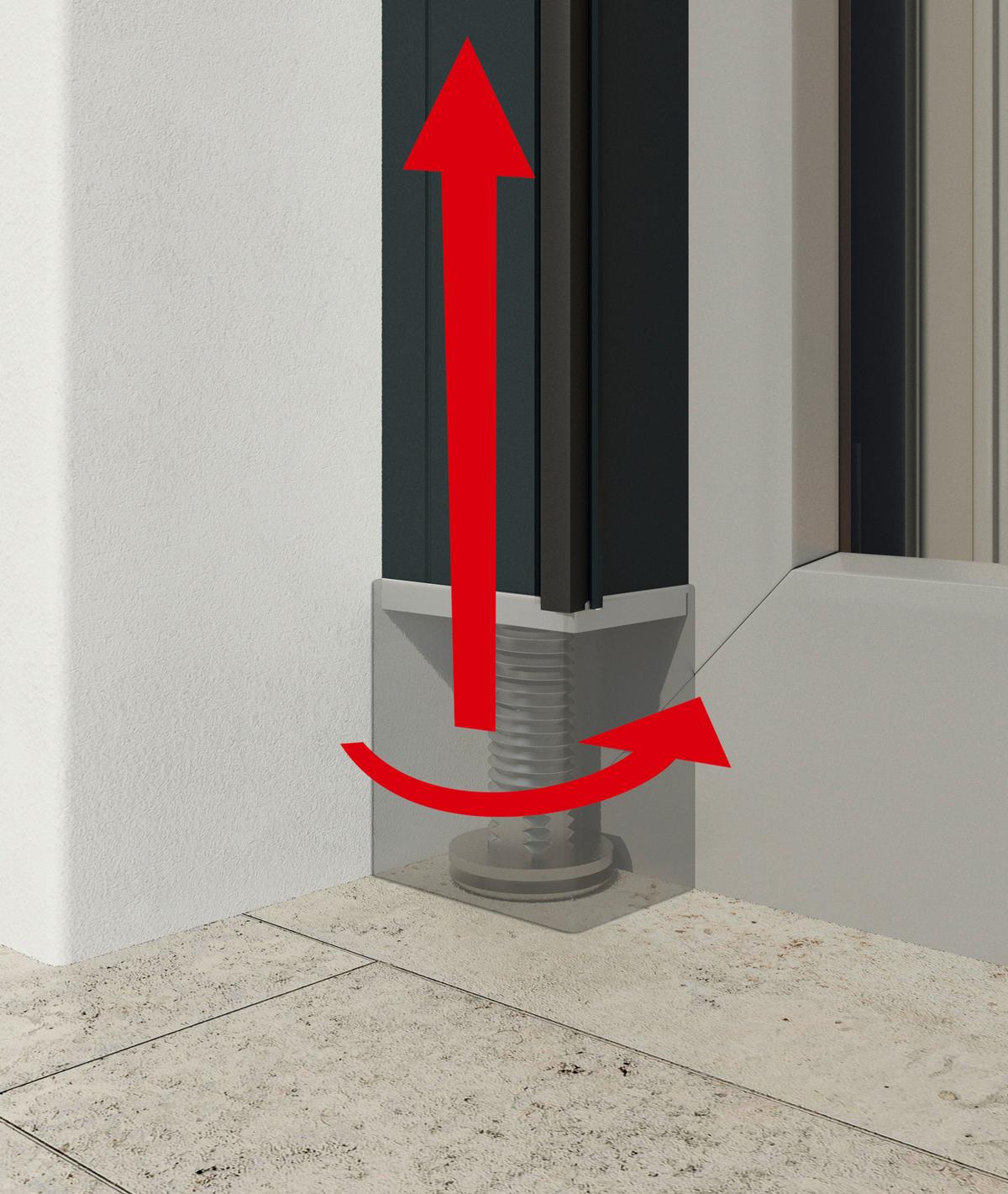 Montagerahmen Türen 125x245 cm Anthrazit - Anthrazit, Basics, Metall (125/245cm)