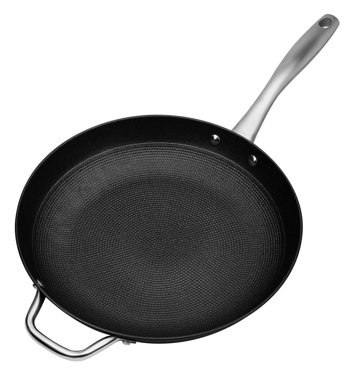 Gusseisenpfanne Robusta Gusseisen, Schwarz, Ø: 32cm - Schwarz, Basics, Metall (32cm) - GSW