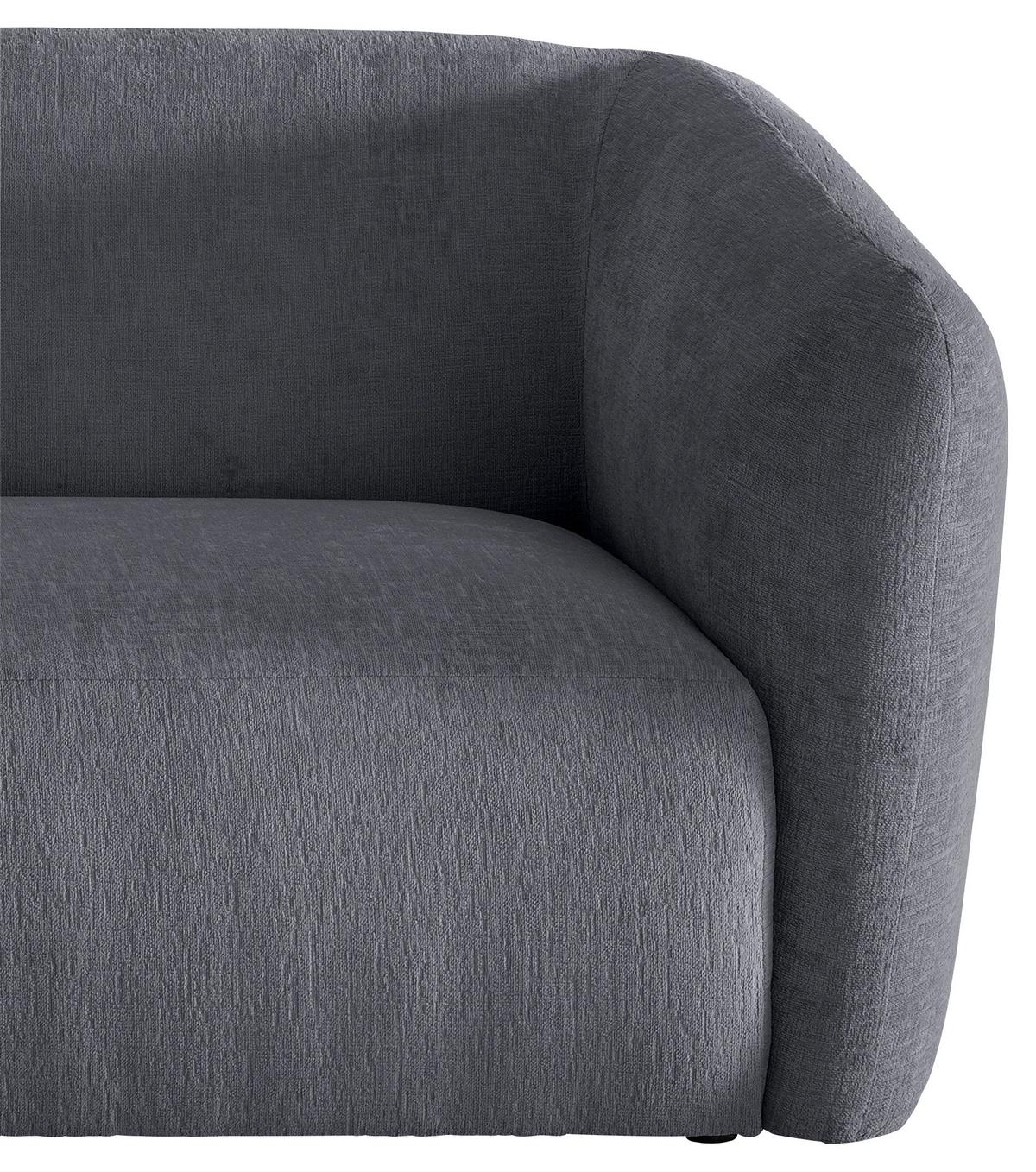 Ecksofa Jesi, Anthrazit S: 107x238 Cm - Anthrazit/Schwarz, MODERN, Textil (107/238cm) - Livetastic