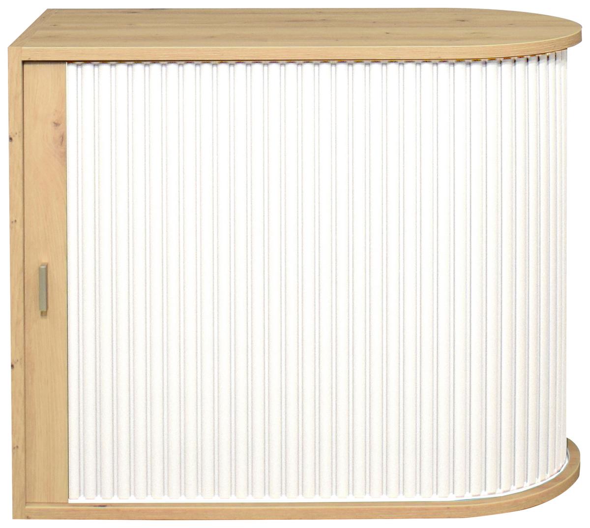 Aktenschrank Weiß/Eiche Artisan B: 69 cm - Weiß/Eiche Artisan, MODERN, Holzwerkstoff/Kunststoff (69/85/44cm) - Livetastic