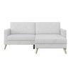 Ecksofa Carini - Eichefarben/Hellgrau, Basics, Textil (222/152cm)