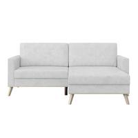 Ecksofa Carini - Eichefarben/Hellgrau, Basics, Textil (222/152cm)