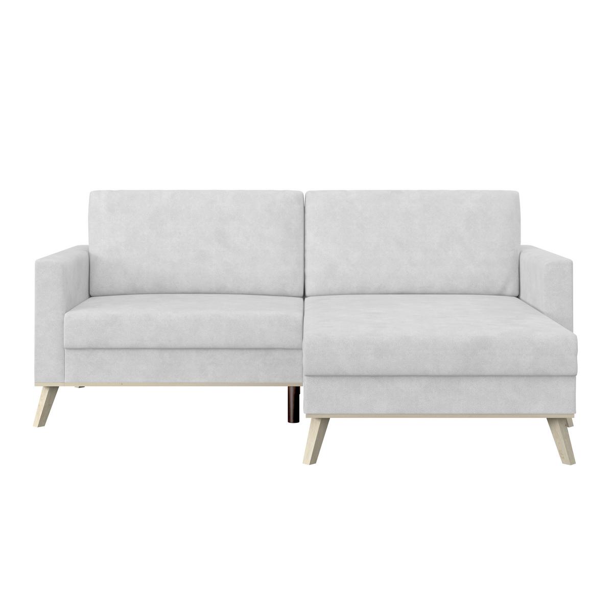 Ecksofa Carini - Eichefarben/Hellgrau, Basics, Textil (222/152cm)