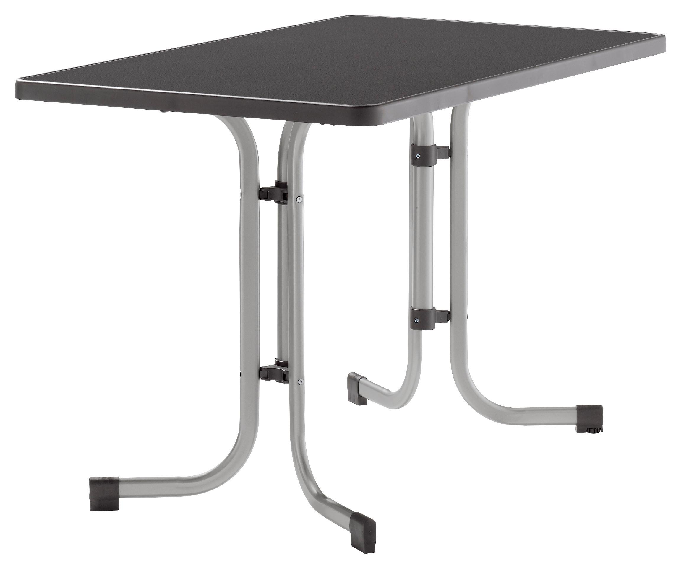 Gartentisch Klappbar Stahl L: 115cm - Graphitfarben, MODERN, Holzwerkstoff/Metall (115/70/72cm) - Sieger