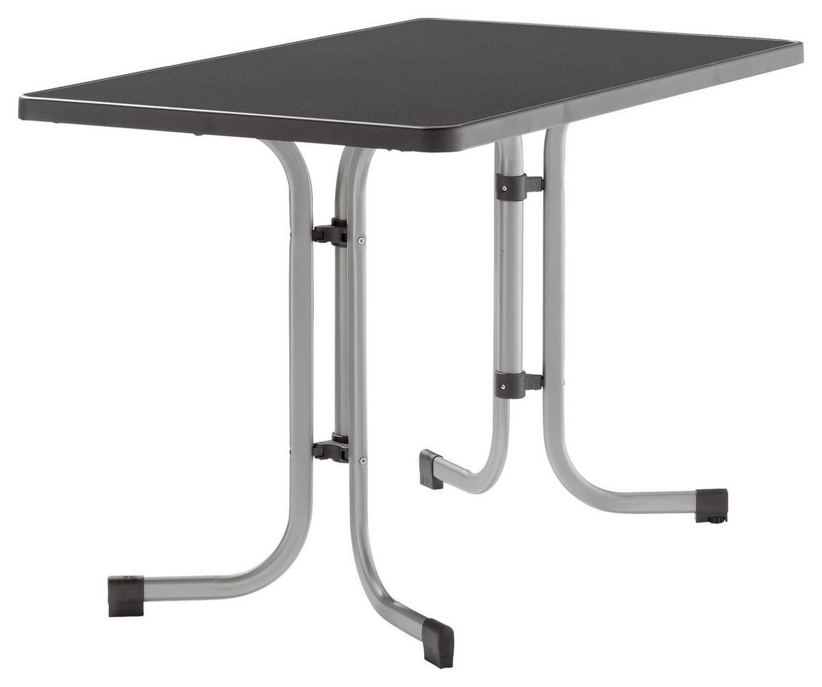 Gartentisch Klappbar Stahl L: 115cm - Graphitfarben, MODERN, Holzwerkstoff/Metall (115/70/72cm) - Sieger