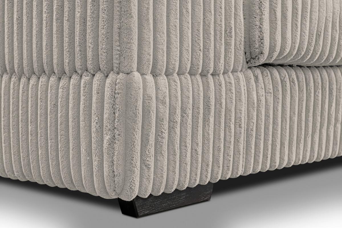 Ecksofa Funny - Hellgrau/Schwarz, Design, Textil (195/285cm) - MID.YOU
