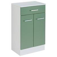 Badezimmer Unterschrank Riga Bxh 50x84 Cm Weiß/grün - Weiß/Grün, MODERN, Holzwerkstoff (50/84/35cm) - Held