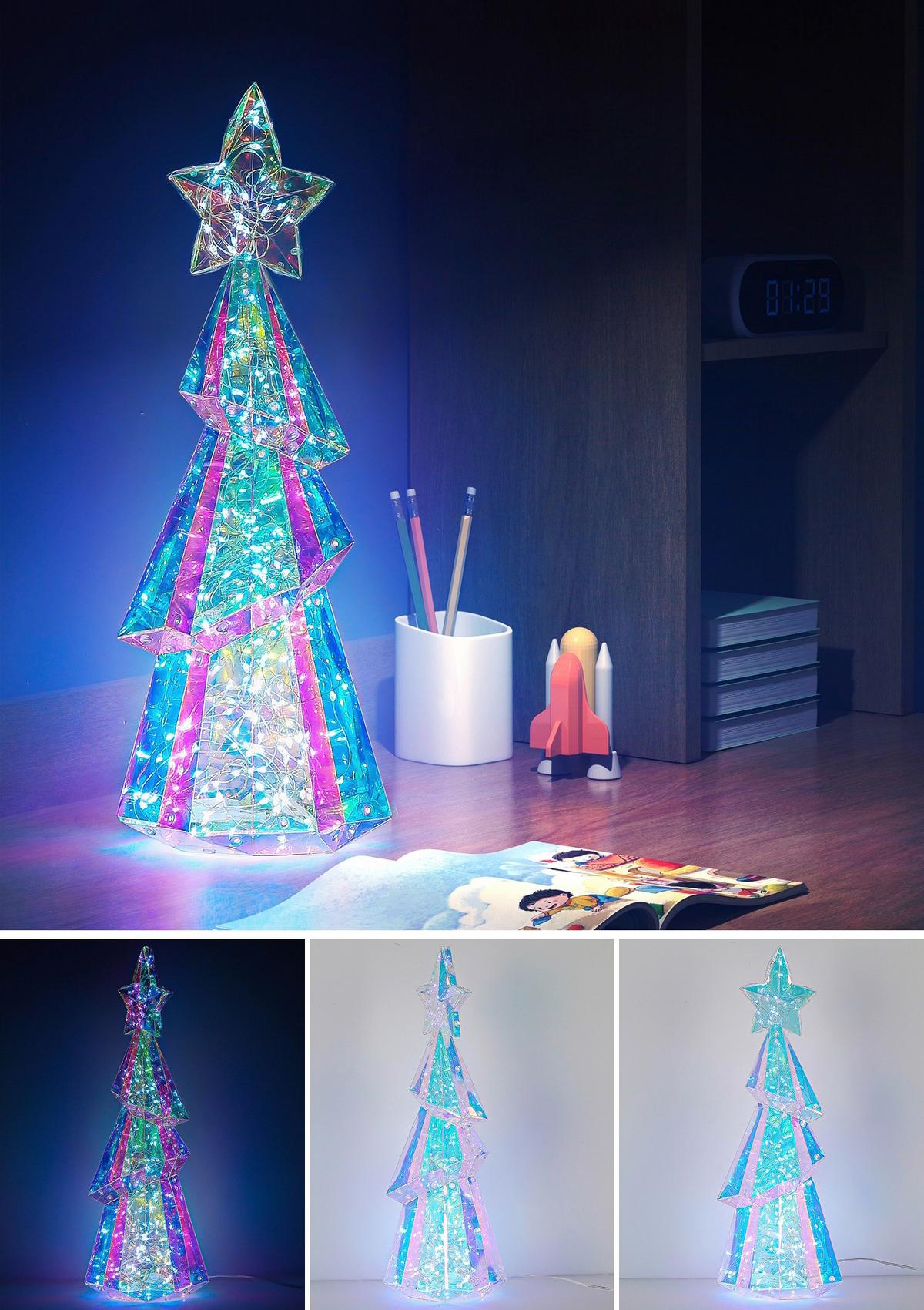 DEKORAČNÍ LED SVÍTIDLO BAUMI - bílá/průhledné, Moderní, plast (44/17/17cm) - Mömax