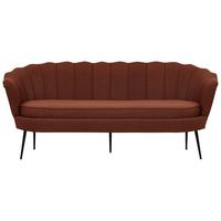 2-Sitzer-Sofa Calais - Rostfarben/Schwarz, Design, Textil/Metall (180/78.5/78cm) - Livetastic
