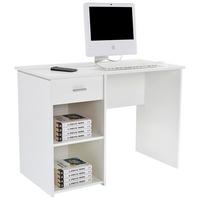 Písací stôl KUBEK - biela, Modern, kompozitné drevo (110/75/50cm) - Based