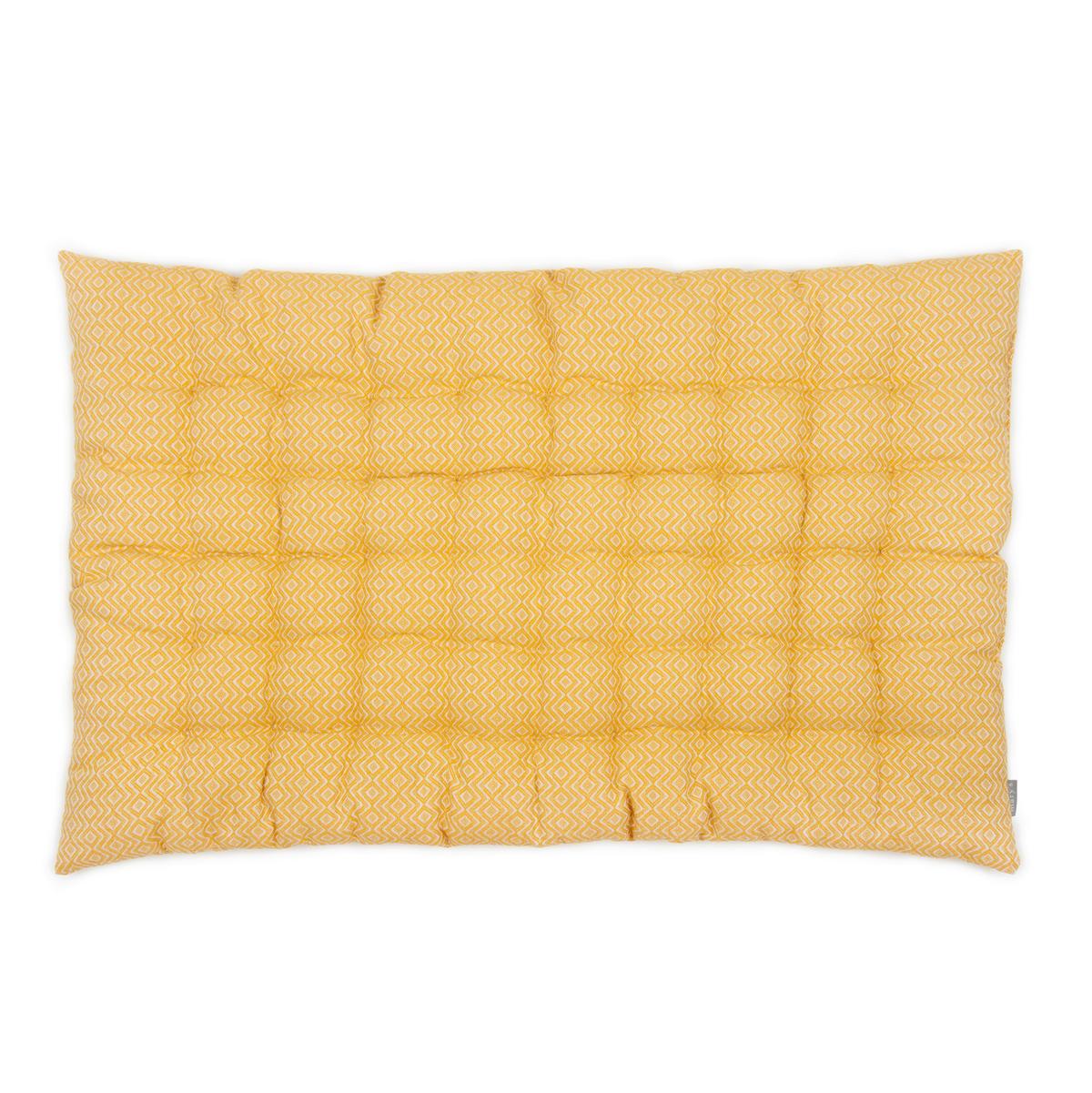 POLŠTÁŘ NA BOX DOBBY - žlutá, textil (60/100/7cm)
