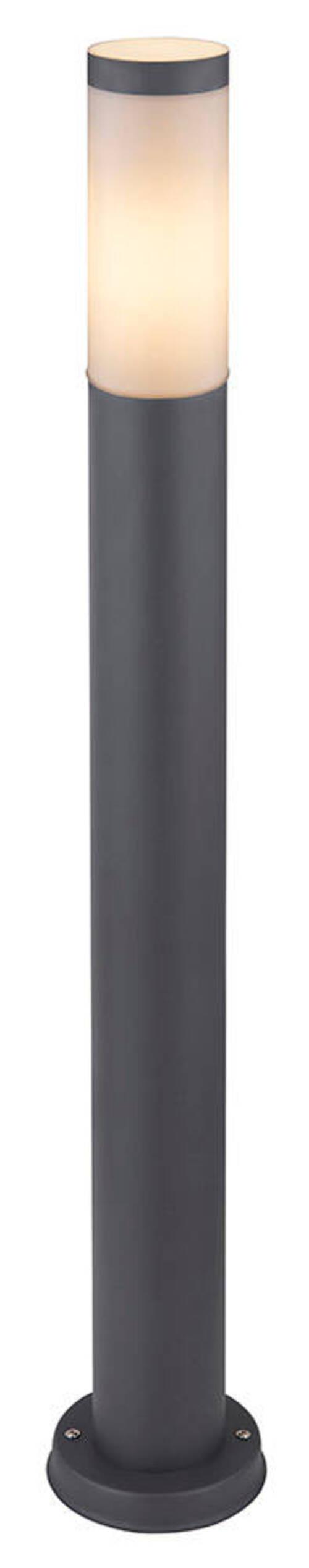 Vonkajšie Svietidlo Boston Antracitová Max. 60 Watt - opálová/antracitová, Basics, kov/plast (12,7/80cm)