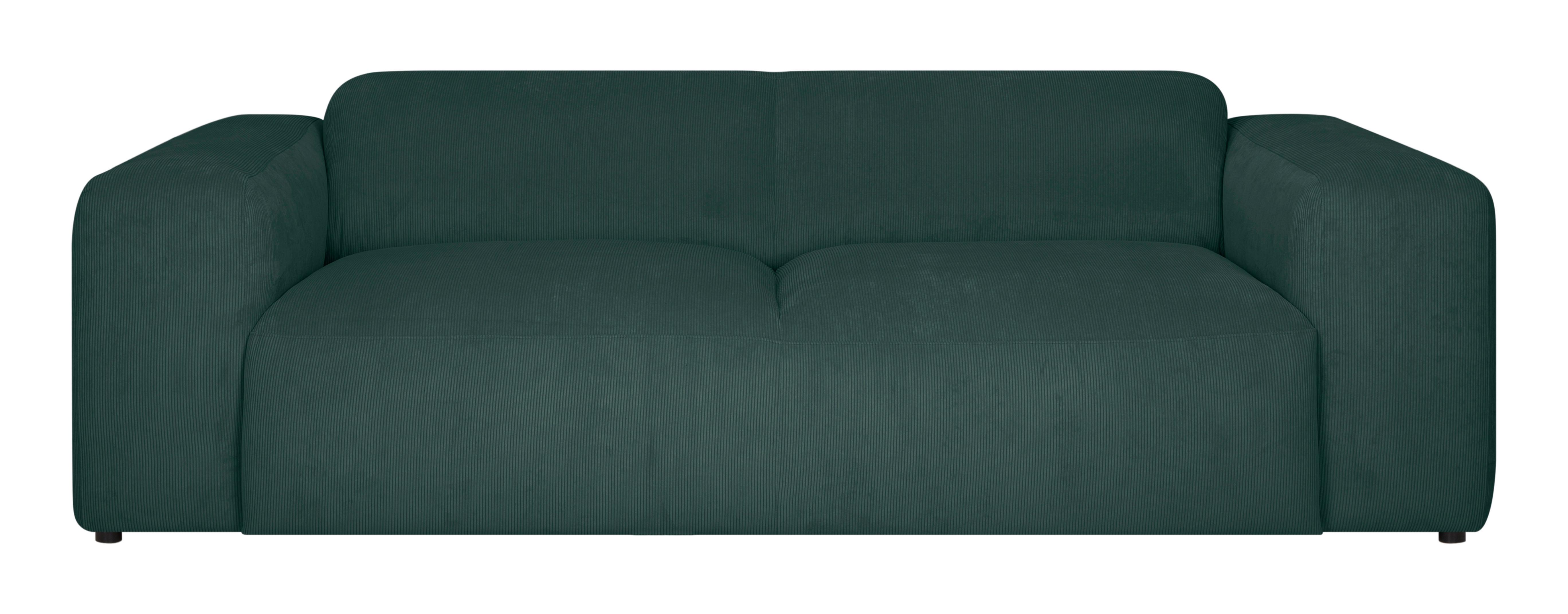 3-Sitzer-Sofa Hannah Grün B: 247 cm - Schwarz/Grün, Design, Textil (247/75/104cm) - MID.YOU