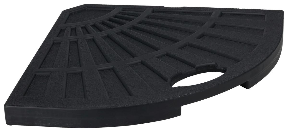 Beschwerungsplatte 1 Stk. für Schirmständer - Schwarz, Basics, Stein (51,5/5,5/51,5cm)