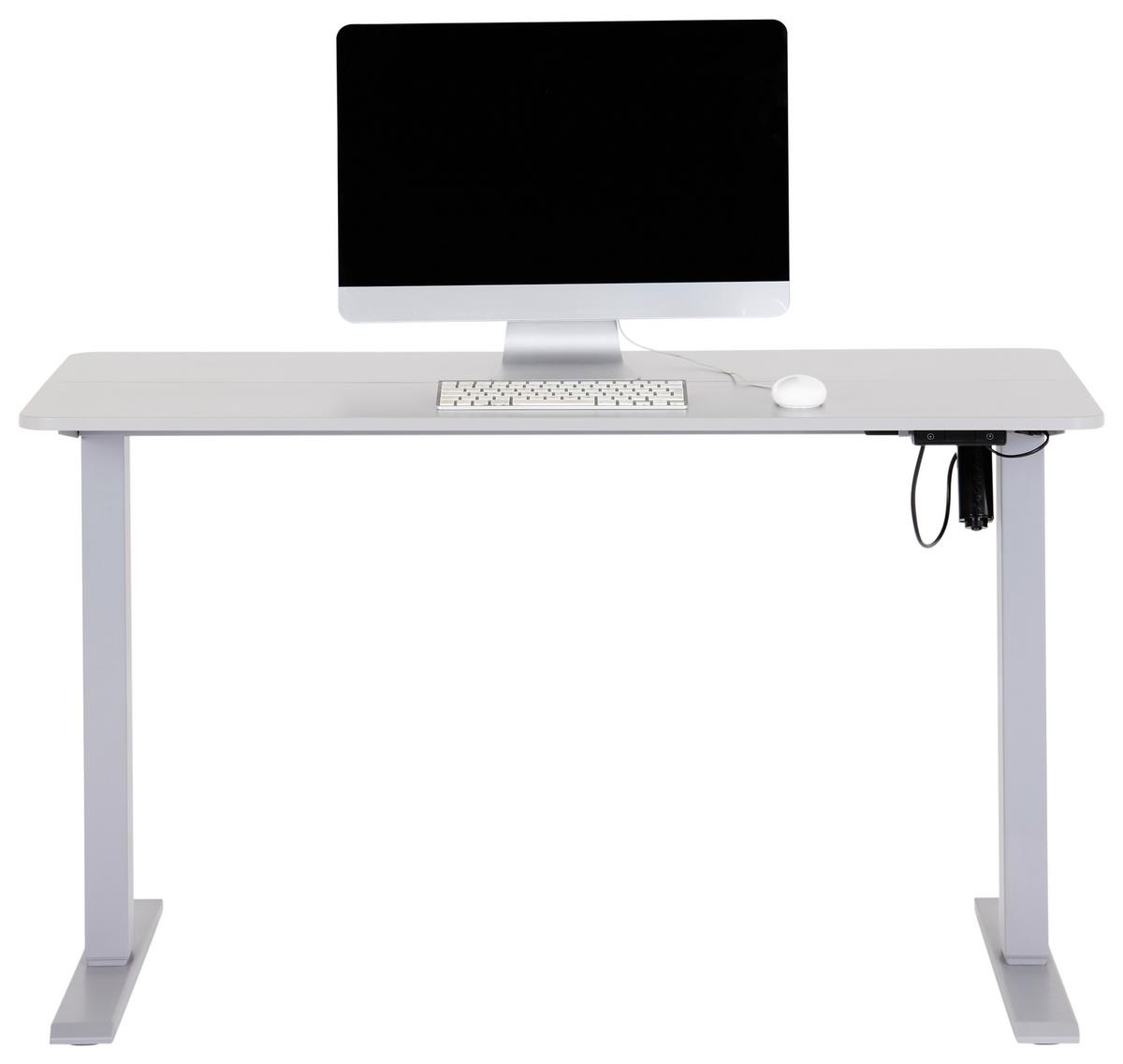 Schreibtisch 120 Cm 71,5-116,5 Cm Strong Grau - Grau, MODERN, Holzwerkstoff/Kunststoff (120/71,5-116,5/60cm) - MID.YOU