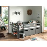 Spielbett Pino Grau 90x200cm - Grau, MODERN, Holz/Holzwerkstoff (90/200cm) - Vipack