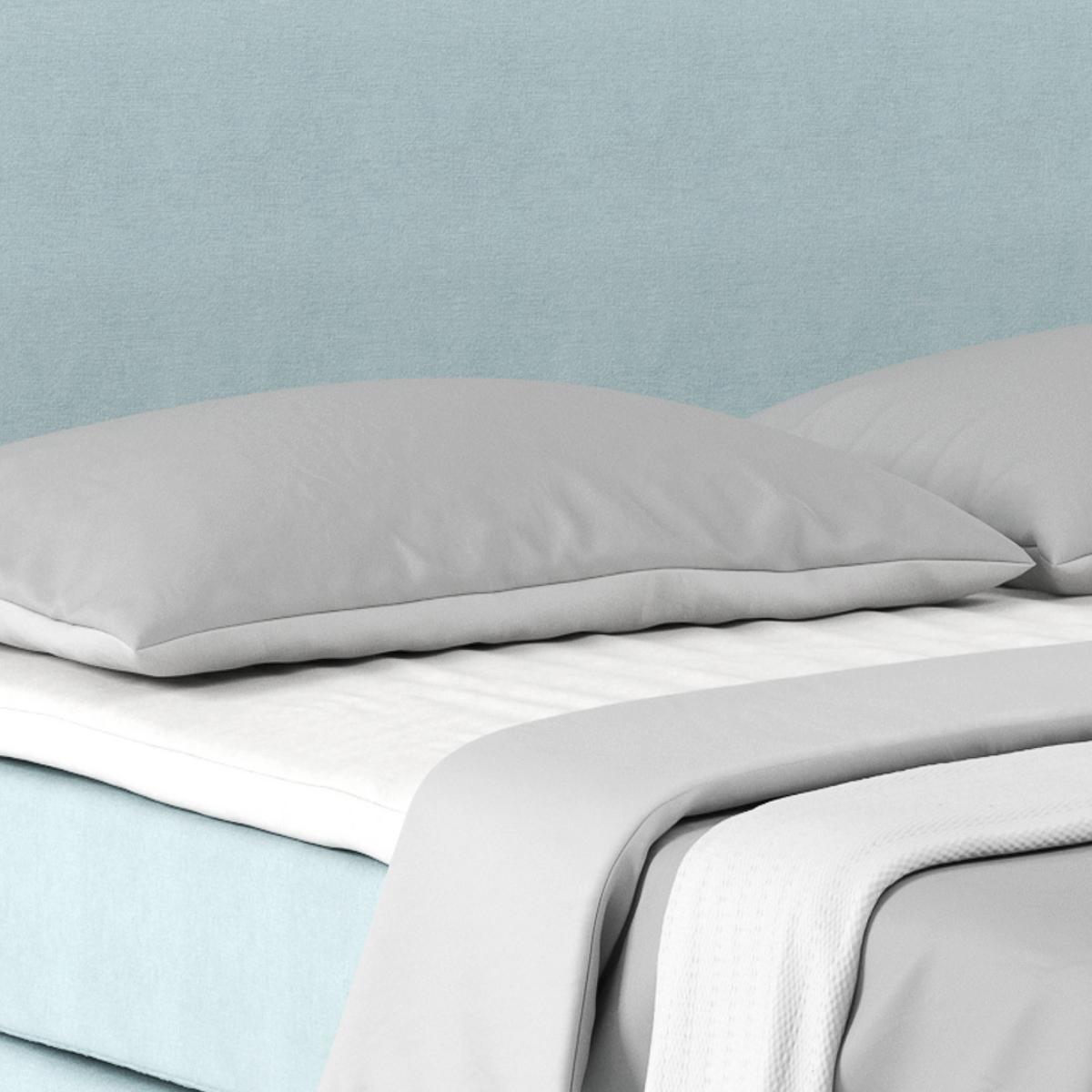 Posteľ Boxspring NERO, 160x200 cm, svetlomodrá - svetlomodrá/mätovozelená, Konventionell, kov/textil (160/200cm)
