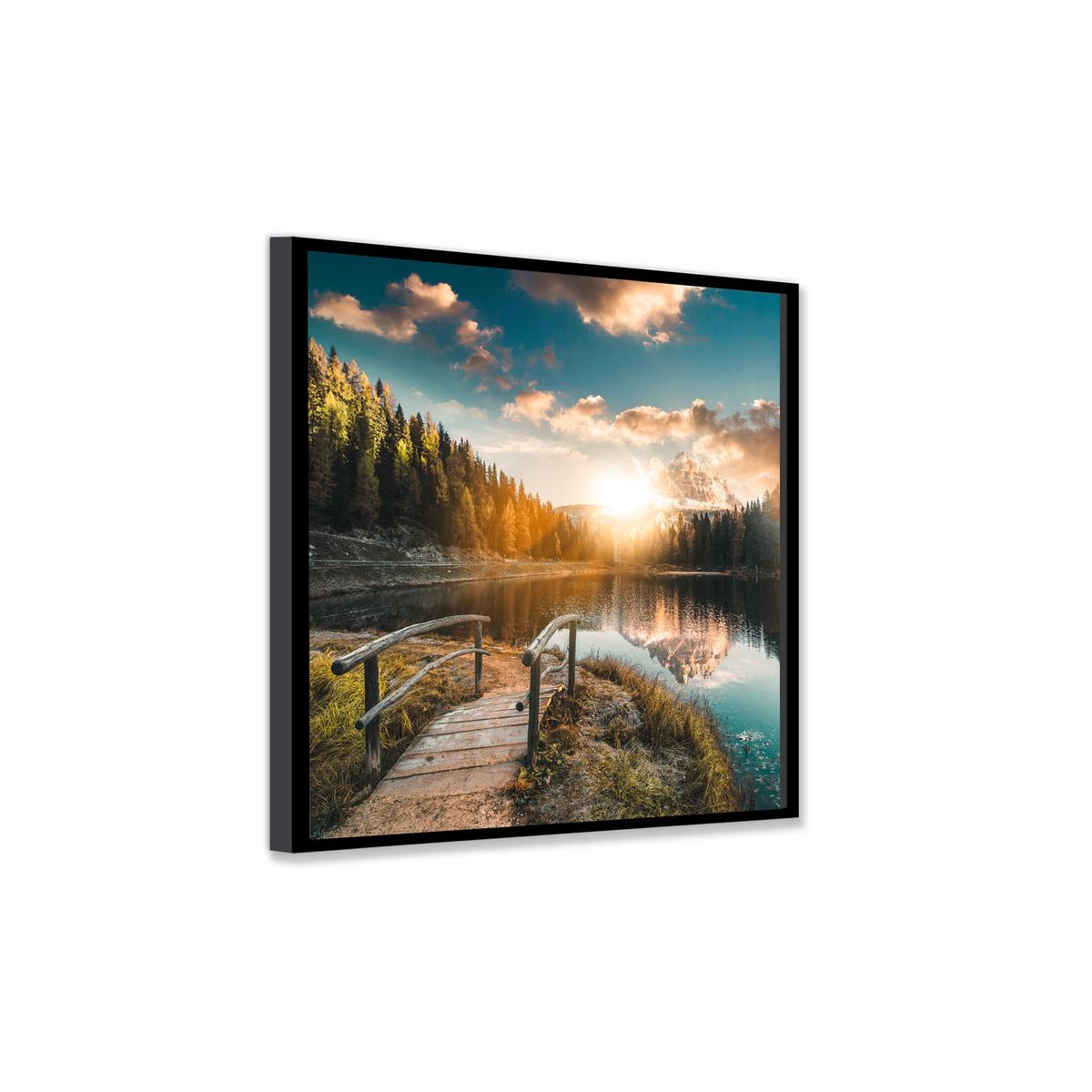 OBRAZ VOUS II - černá/vícebarevná, kompozitní dřevo (30/30cm) - Modern Living