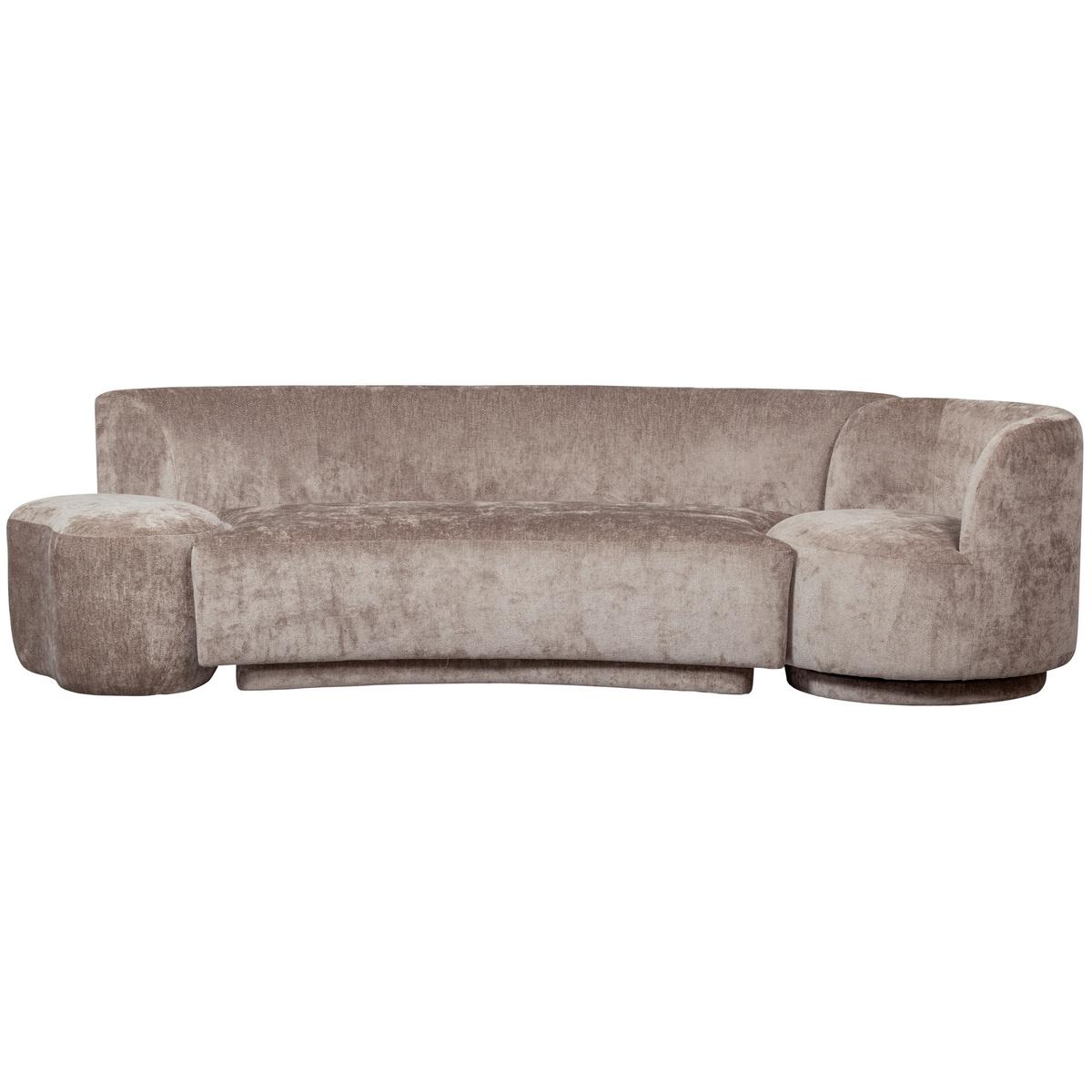 Bigsofa Popular Taupe B: 270 cm - Taupe, Design, Textil (270/72/97cm) - Livetastic