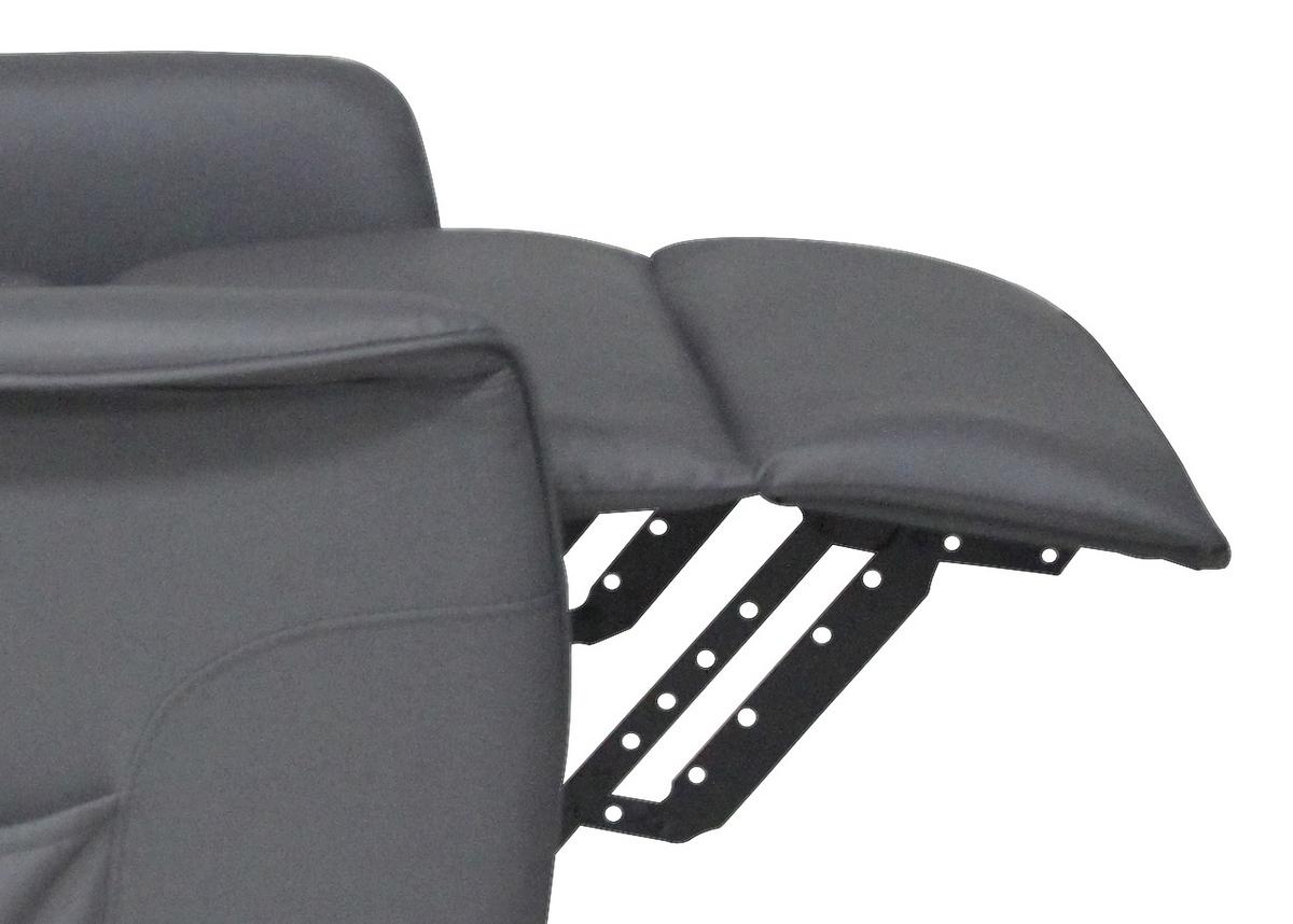 Fernsehsessel Elektrisch Graham Lederlook Grau - Dunkelgrau/Schwarz, KONVENTIONELL, Textil/Metall (66/80-97/90-159,5cm) - Luca Bessoni