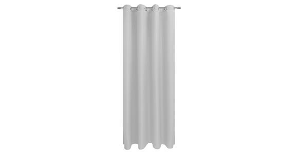 Vorhang Mit Ösen Isolde 140x245 cm Offwhite - Weiß, KONVENTIONELL, Textil (140/245cm) - Ondega