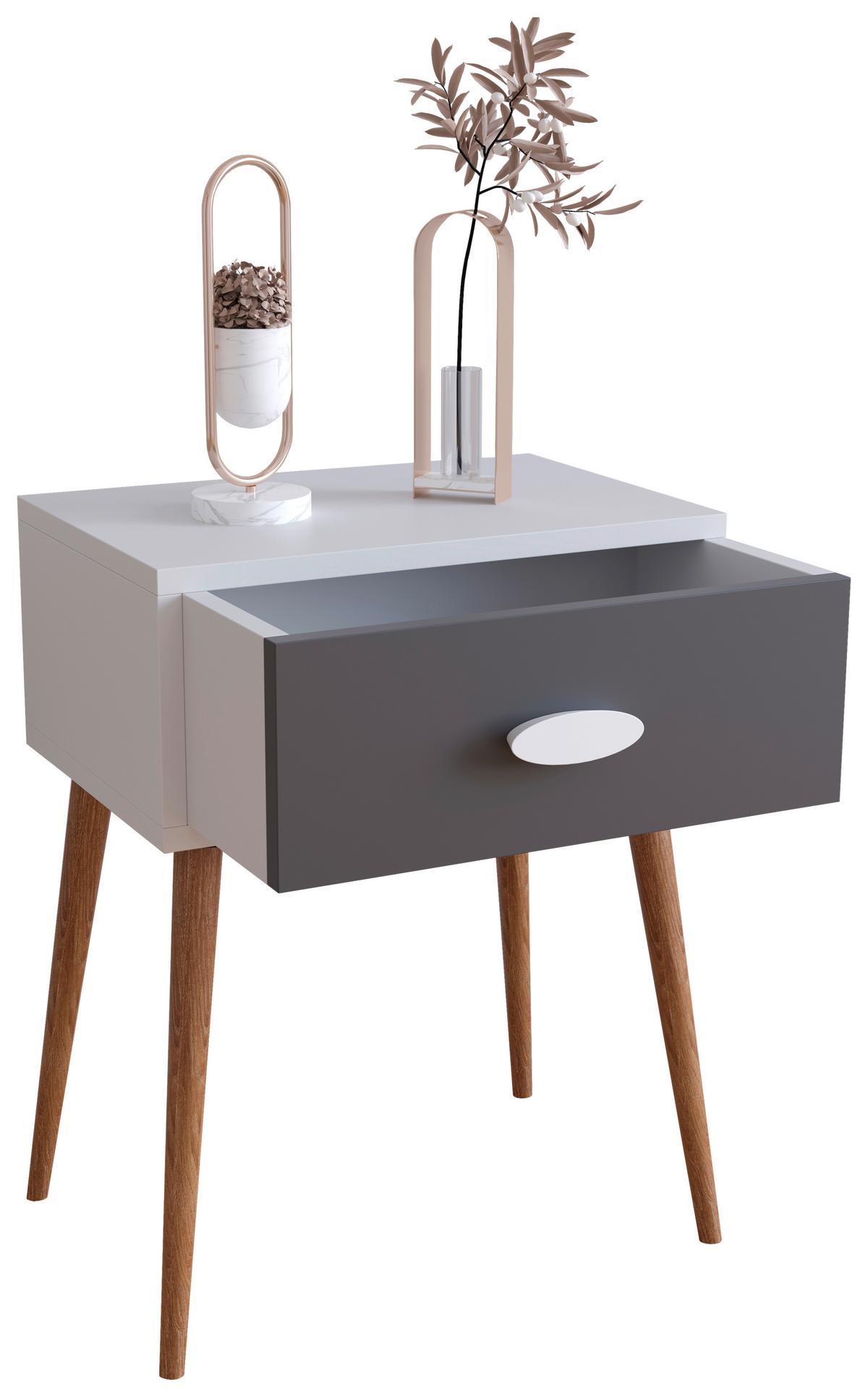 Nachtkästchen Singol L Anthrazit - Honigeiche/Anthrazit, MODERN, Holzwerkstoff (44,5/60/30cm) - MID.YOU