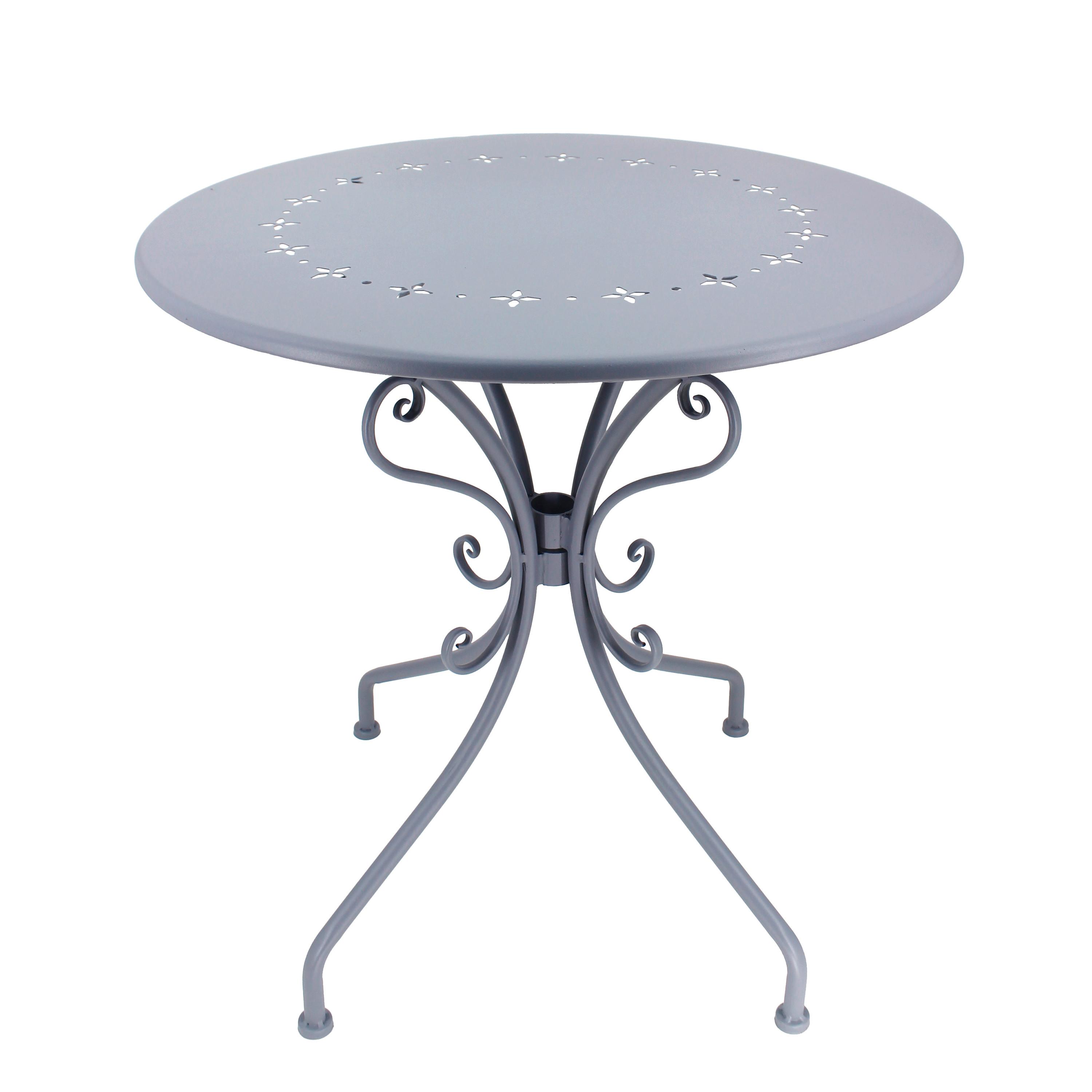 Gartentisch Mf070 - Blaugrau, Design, Metall (70/71cm)