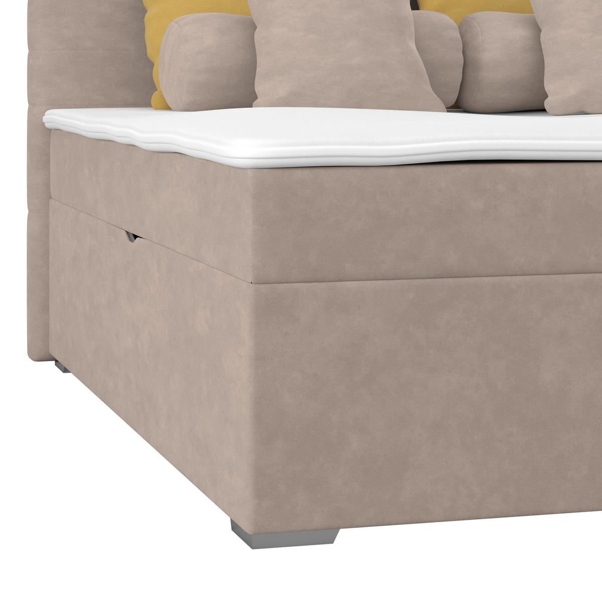 Kárpitozott Ágy Adria 160/200cm - cappuccino, Konventionell, textil/fa (160/200cm)