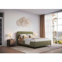 Polsterbett mit Lattenrost 140x200 cm Bendi II Grün - Schwarz/Grün, MODERN, Holz/Holzwerkstoff (140/200cm) - MID.YOU