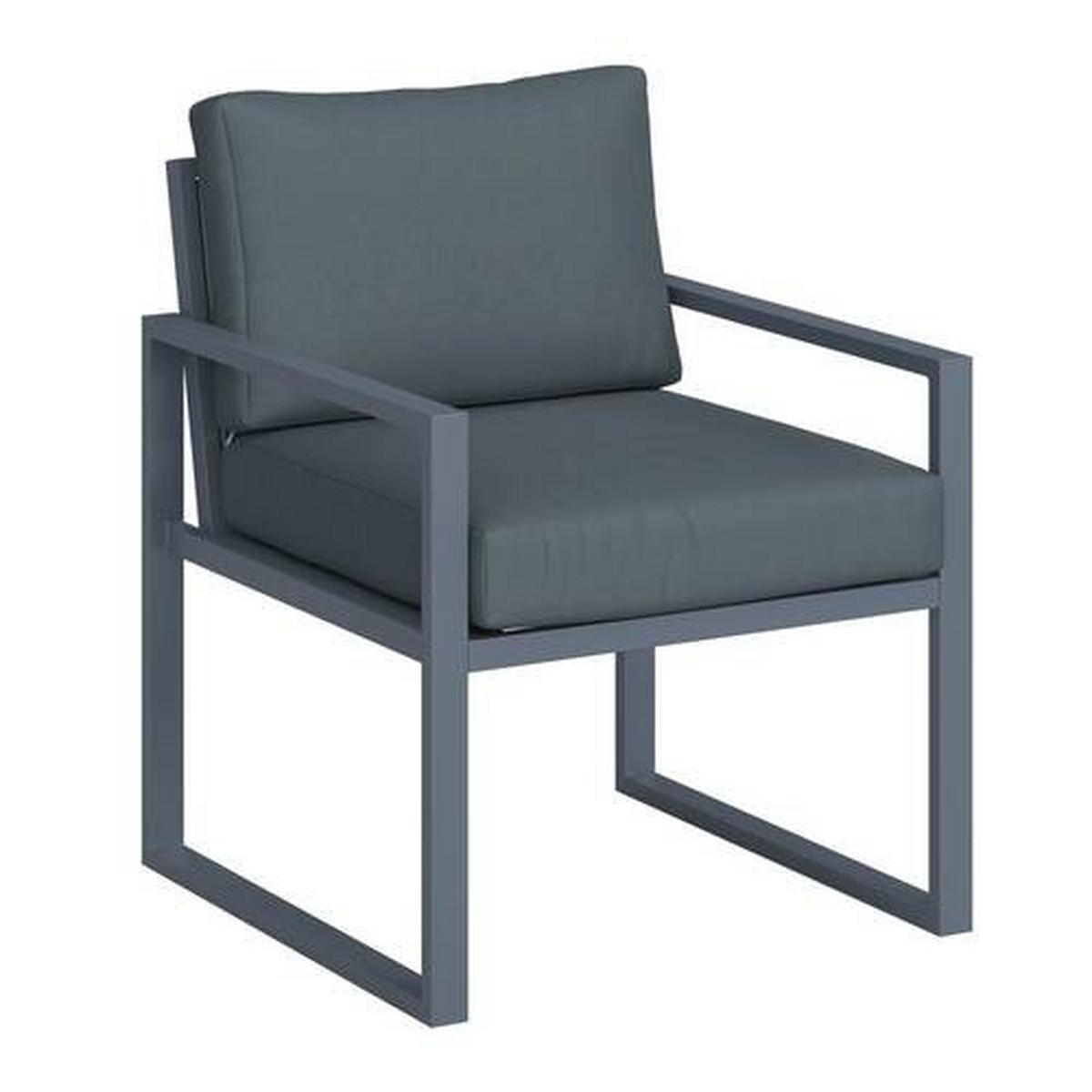 Loungegarnitur Prag - Dunkelgrau/Schwarz, MODERN, Glas/Textil - Beldano