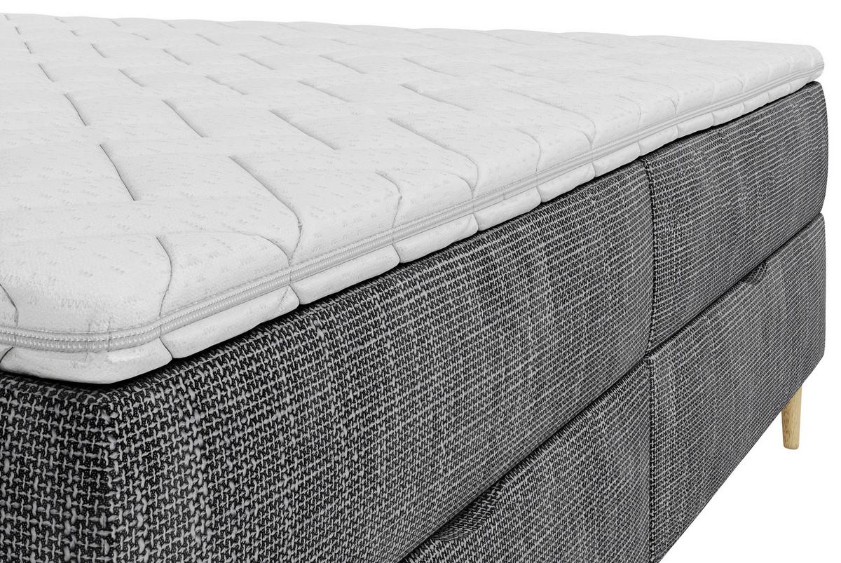 Boxbett Bari Anthrazit, Lf: 140x200cm - Anthrazit/Buchefarben, MODERN, Holz/Holzwerkstoff (140/200cm) - MID.YOU