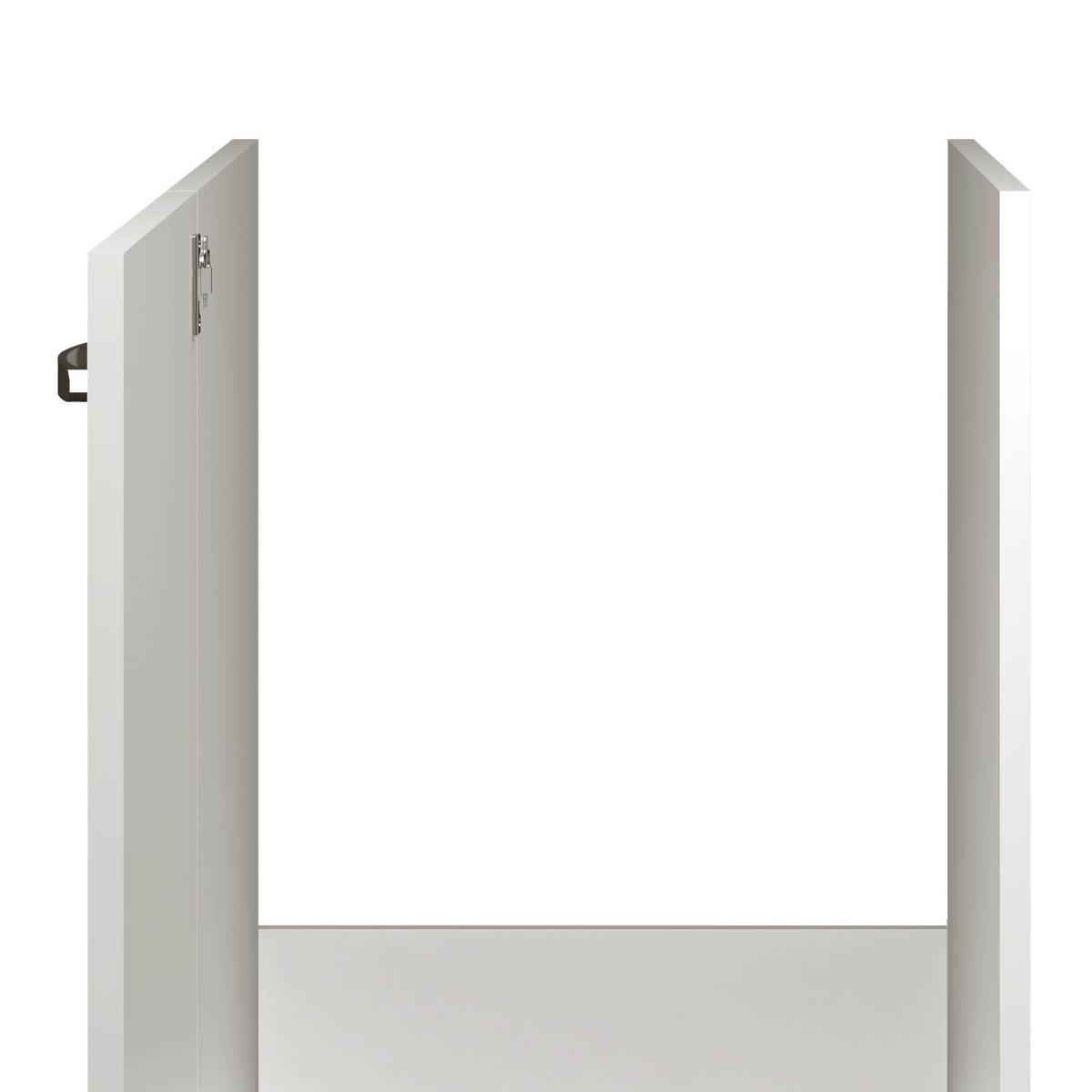 Spülenschrank Alba B: 50 Cm Weiß Ohne Arbeitsplatte - Weiß Hochglanz/Weiß, MODERN, Holzwerkstoff (50/82/57cm)