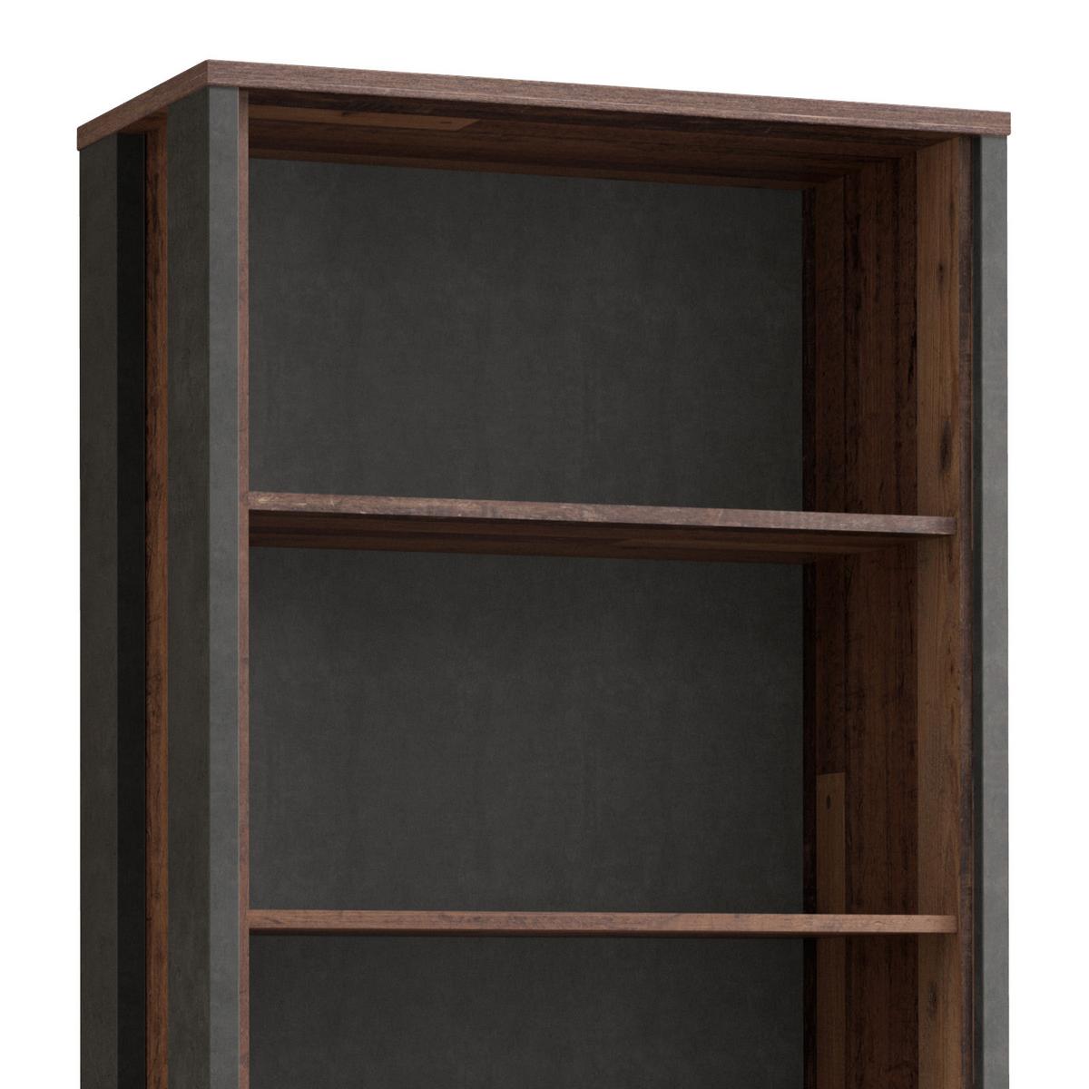 Regal Cliff B 86 cm Braun/Dunkelgrau - Dunkelgrau/Braun, Basics, Holzwerkstoff/Kunststoff (86/220,1/42cm) - MID.YOU