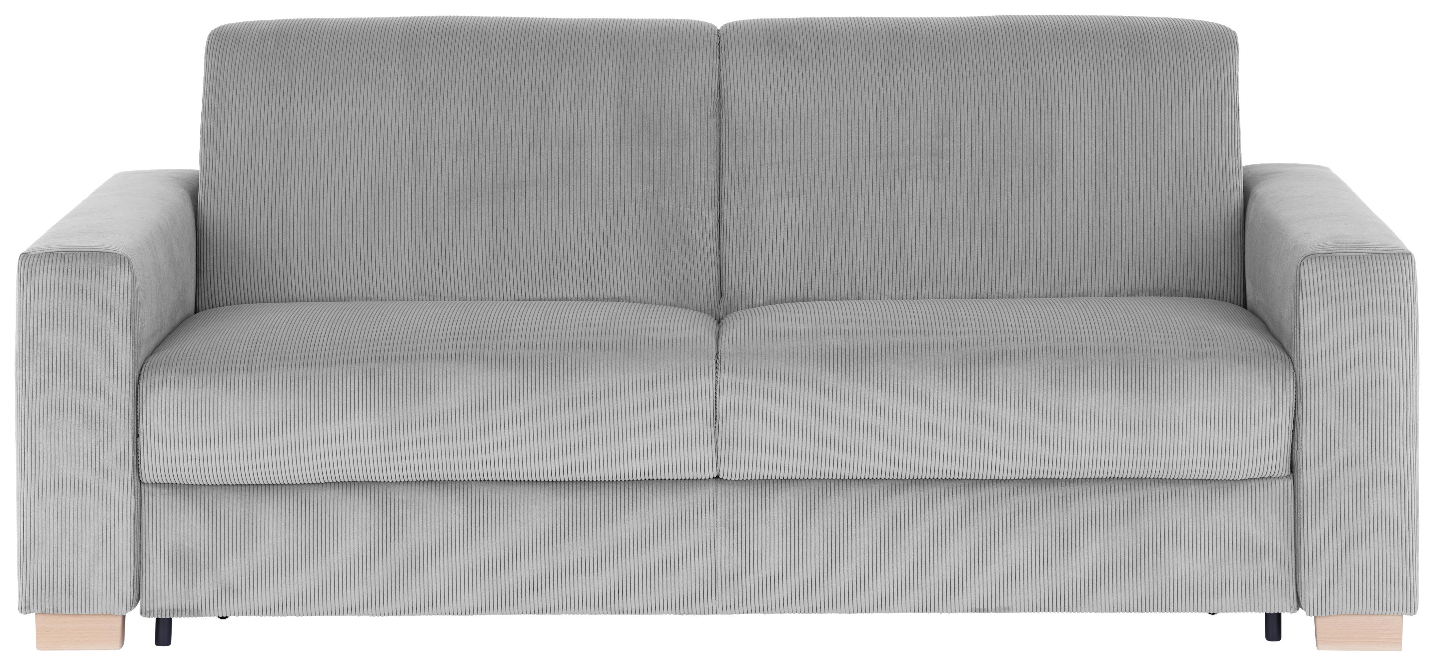 Schlafsofa Grau Lucy 198x96 Cm - Schwarz/Naturfarben, MODERN, Holz (198/84/96cm) - Luca Bessoni