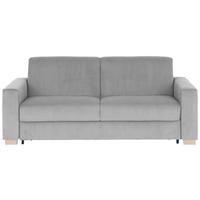 Schlafsofa Grau Lucy 198x96 cm - Schwarz/Naturfarben, MODERN, Holz (198/84/96cm) - Luca Bessoni