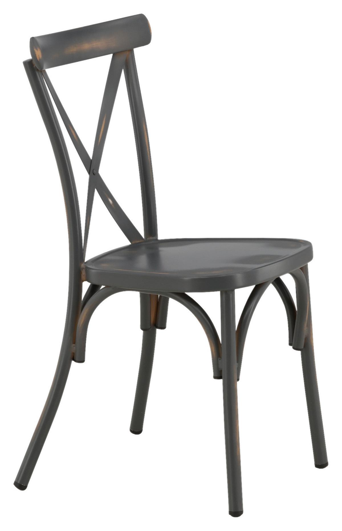 Gartenstuhl-Set Tablas Aluminium - Schwarz, KONVENTIONELL, Metall (48/88/48cm) - Gardenson