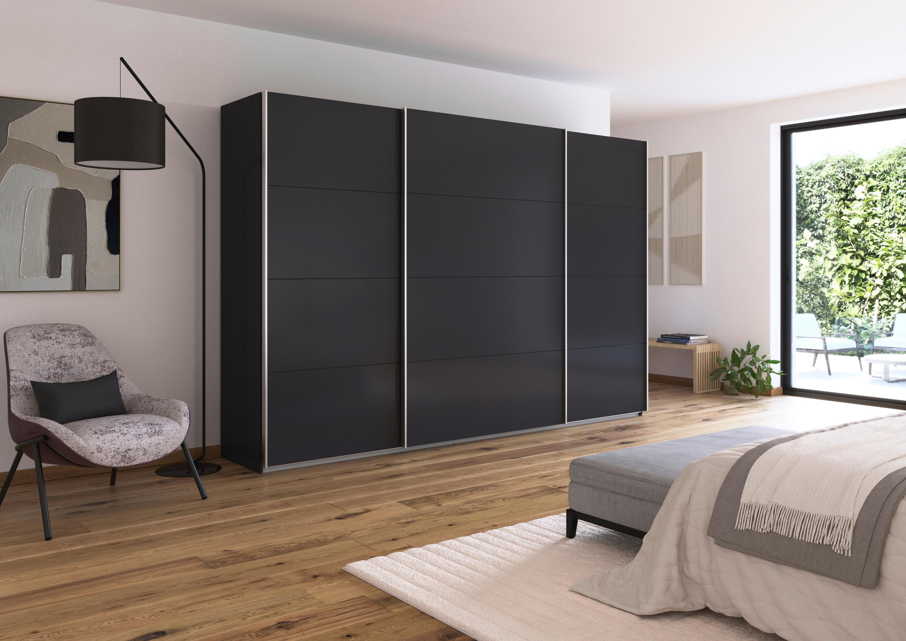 Schwebetürenschrank Feldkirch 315 Normalhöhe - Anthrazit, MODERN, Holzwerkstoff (315/210/62cm)